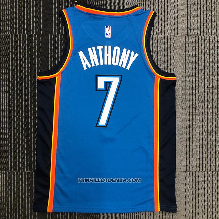 Maillot Oklahoma City Thunder Carmelo Anthony NO 7 Icon Bleu